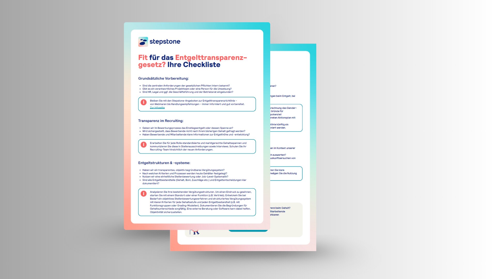 Checkliste zum Entgelttransparenzgesetz