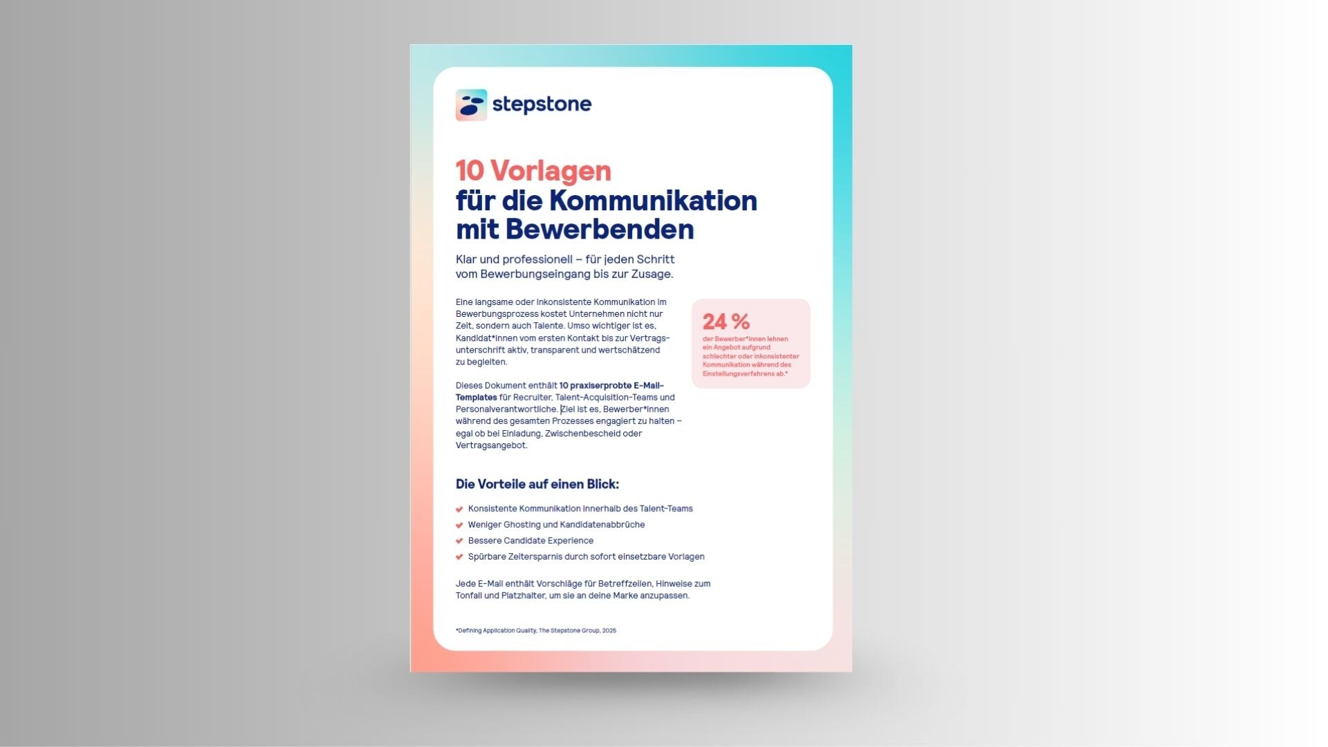 10 Vorlagen für die Kommunikation mit Bewerbenden
